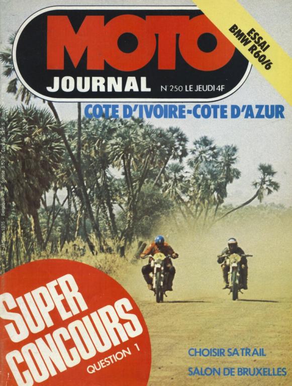 Moto Journal, Abidjan - Nice (1976)